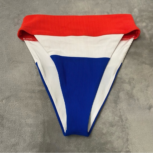 New! Beach Riot Alexis Color Block High Waisted Bikini Bottom 24982 - Picture 2 of 6